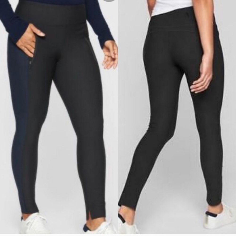 Athleta Stellar Ankle Pant Medium Blue & black